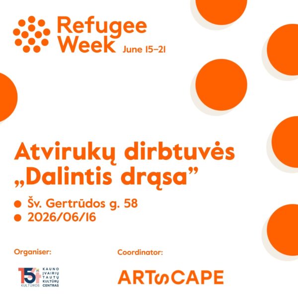 Kūrybinės atvirukų dirbtuvės “Dalintis drąsa”