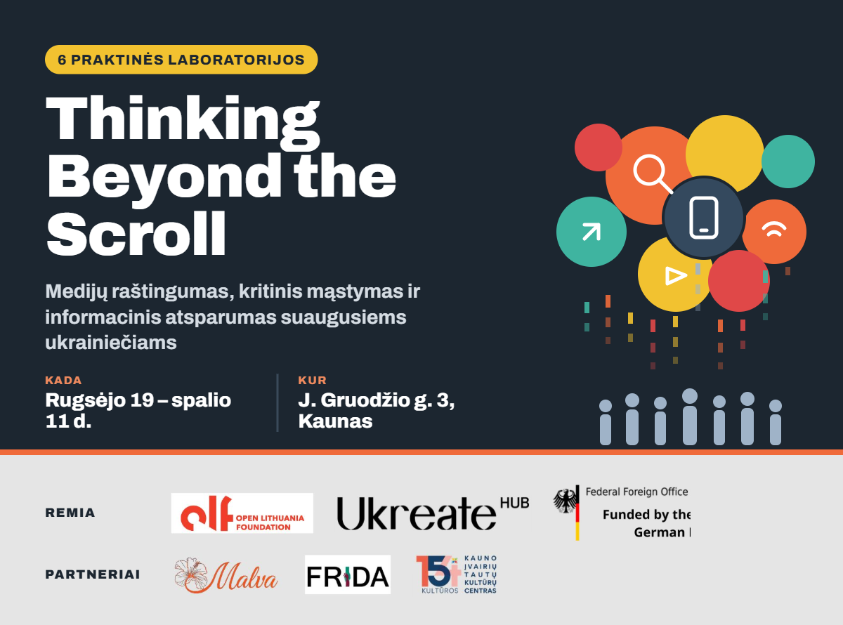 Medijų raštingumo, kritinio mąstymo ir informacinio atsparumo mokymai ukrainiečiams