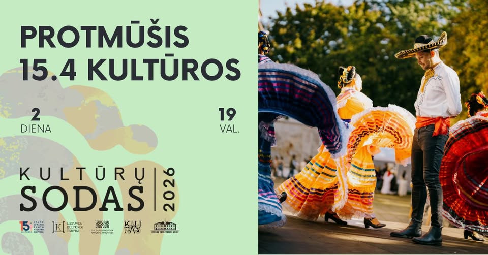 Kultūrų sodas 2026: Protmūšis “15.4 kultūros”